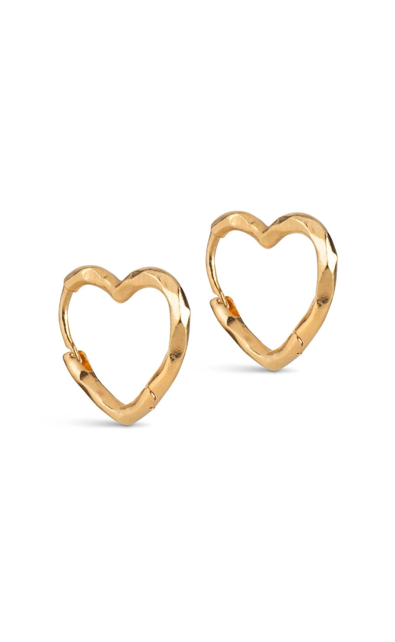 ENAMEL Copenhagen Øreringer - Organic Heart Small - Gold Colour