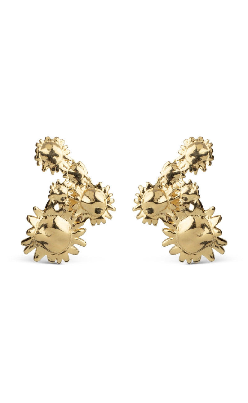 ENAMEL Copenhagen Øreringer - Studs Sunshine Field - Gold Colour