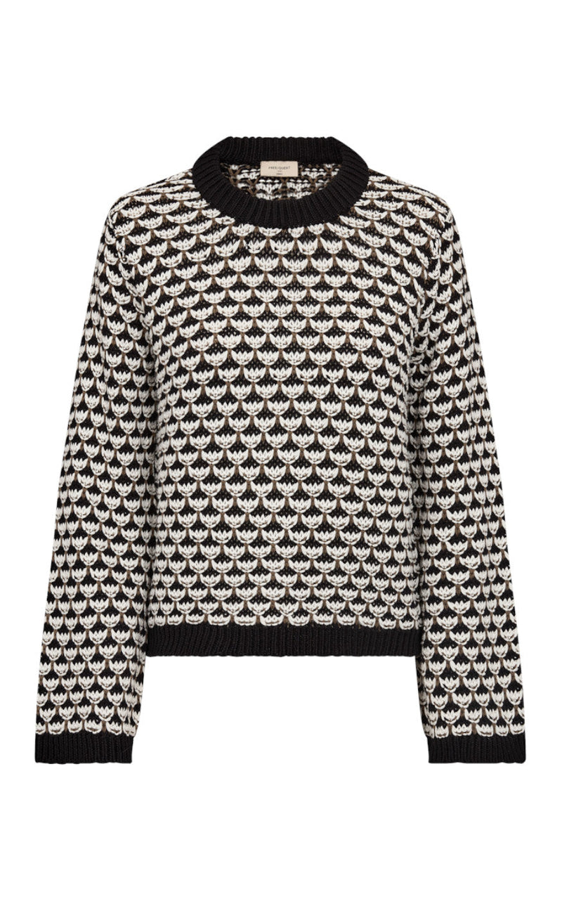 Freequent Pullover - Flippy - Black W. Off White