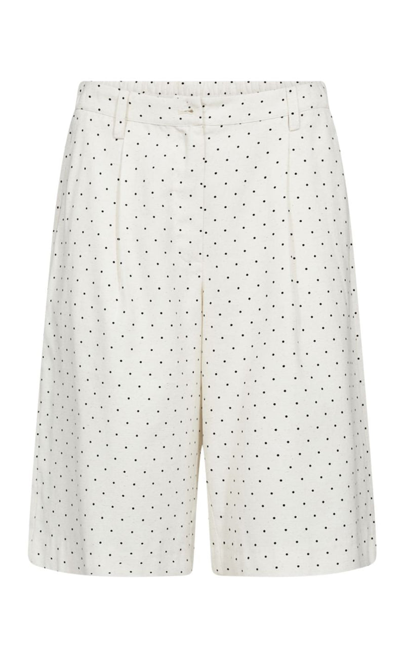 Freequent Shorts - Anya - Star Off-white w. Black