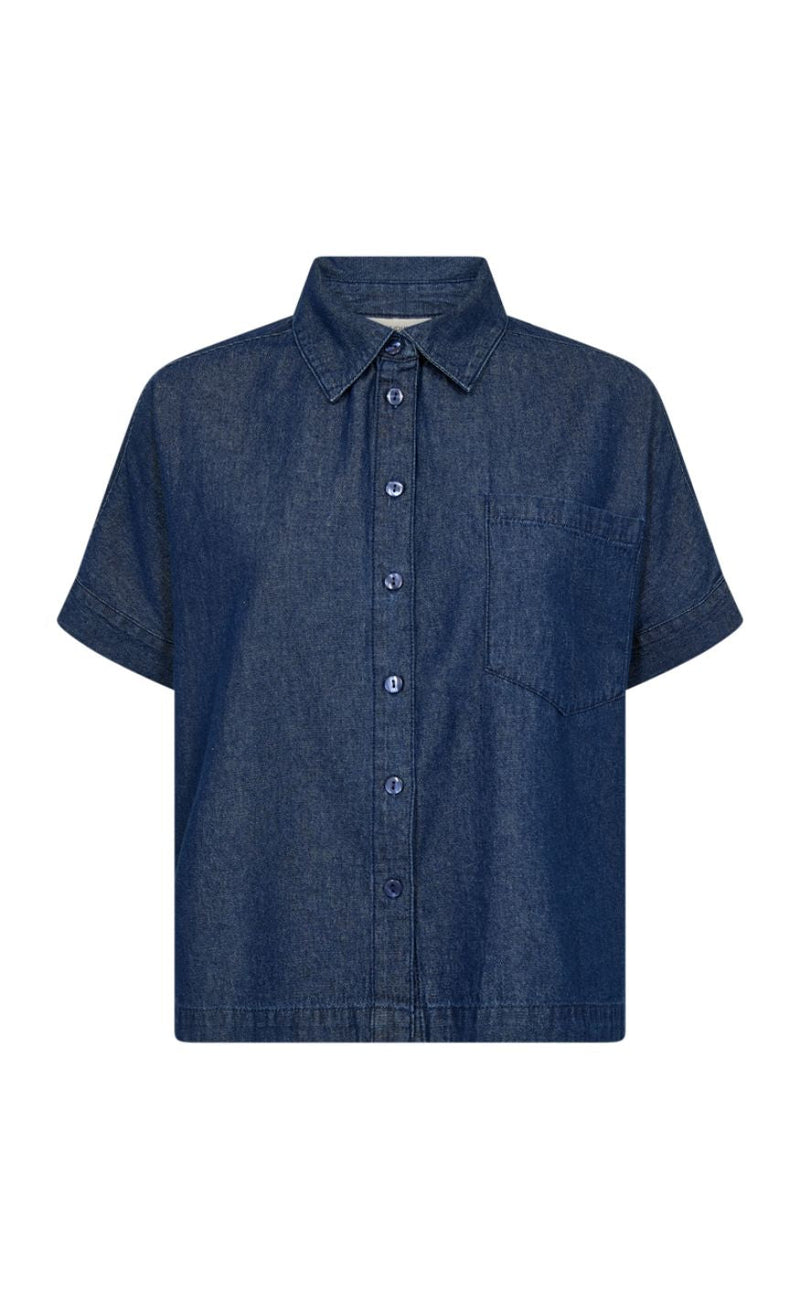 Freequent Skjorte - Esronda - Dark Blue Denim