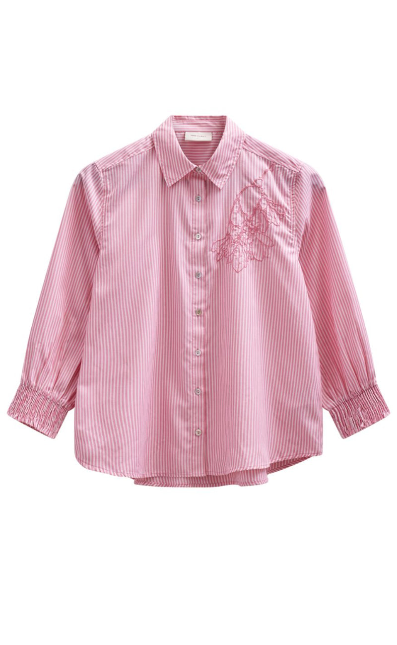 Freequent Skjorte - Evalina - Wild Orchid w. Star Off-white