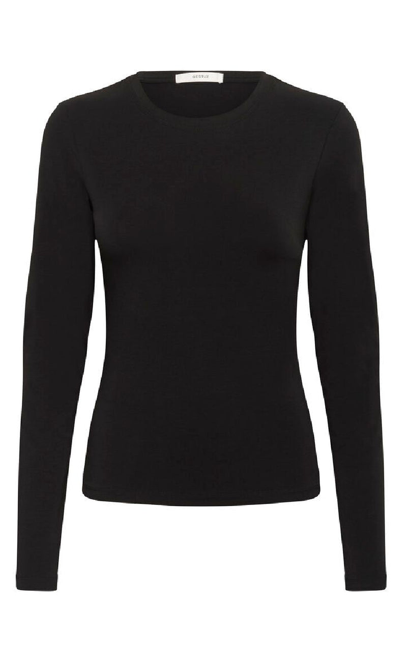 Gestuz T-Shirt - Mida LS - Black