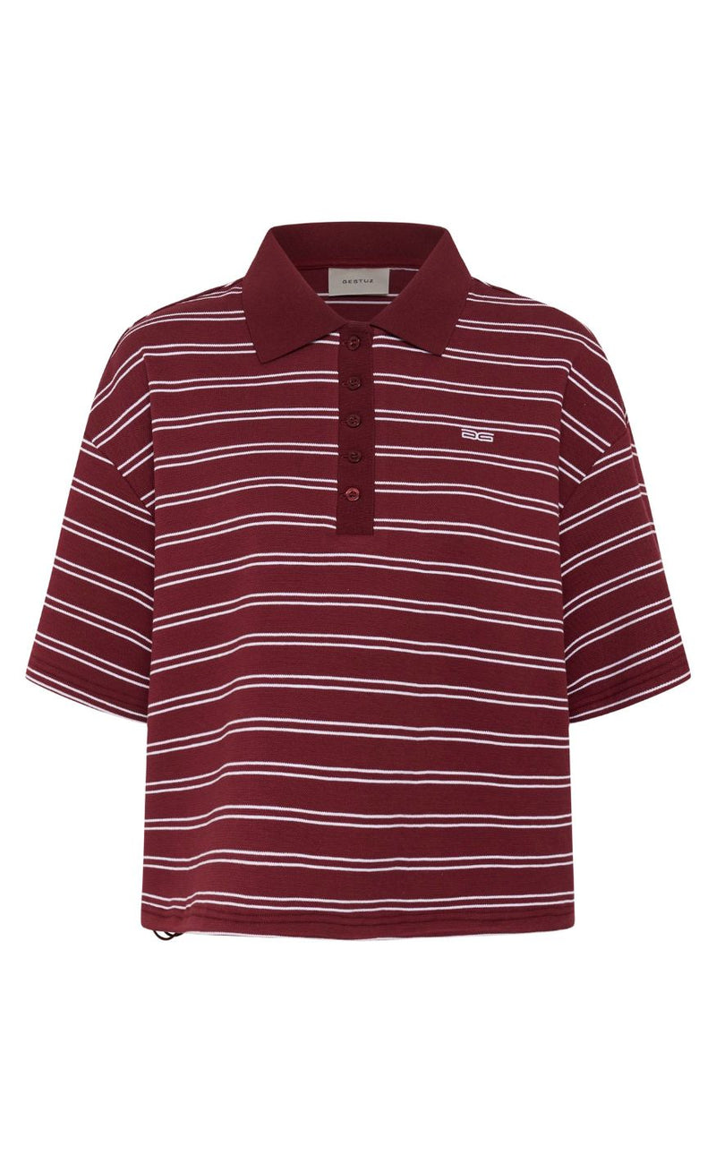 Gestuz T-shirt - Pilova - Cabernet Striped