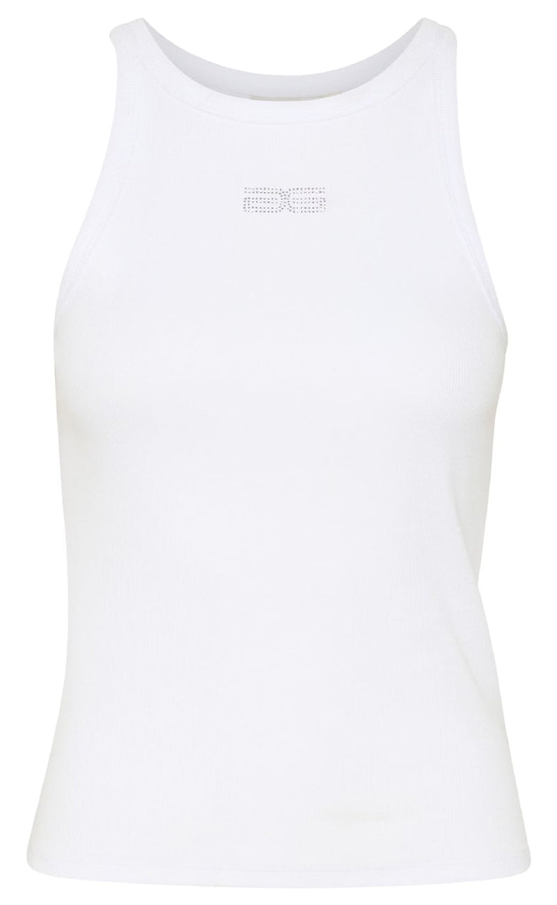 Gestuz Topp - Drew Rhinestone - Bright White