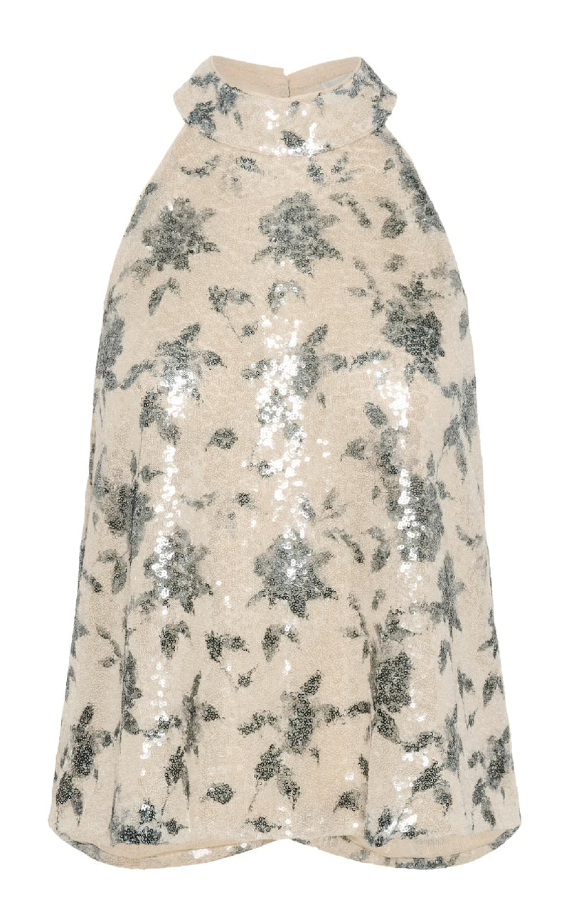 Gestuz Topp - Sveda - Champagne/Black sequins