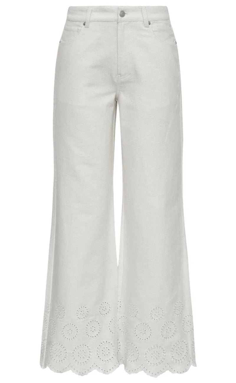 Global Funk Bukser - Amarillo Scallop-G - White