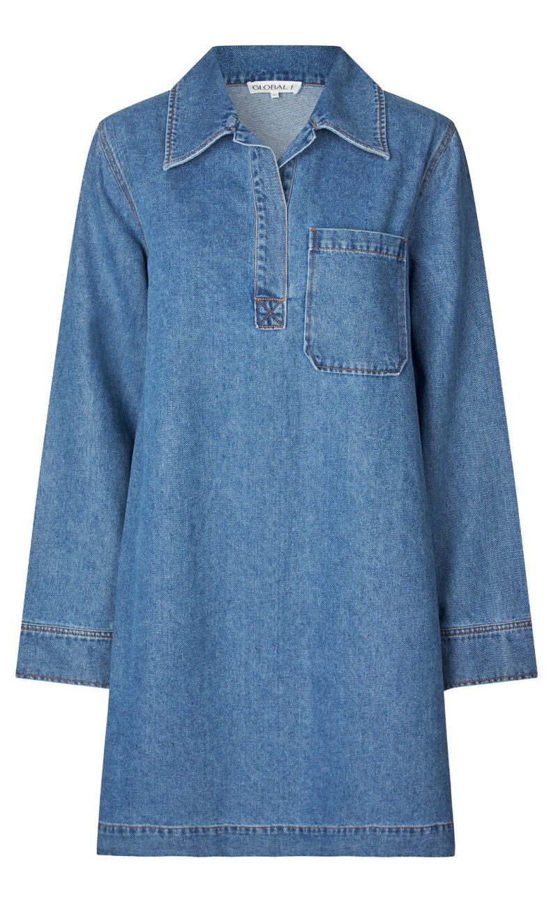 Global Funk Kjole - Fialeo-G - Mid Vintage Blue