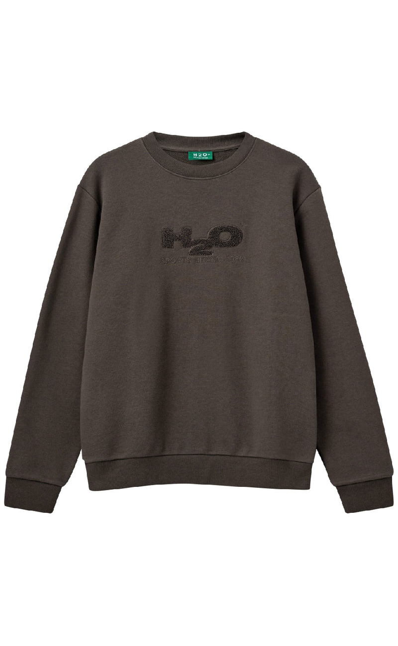 H2O Sweatshirt - Logo O'neck - Espresso