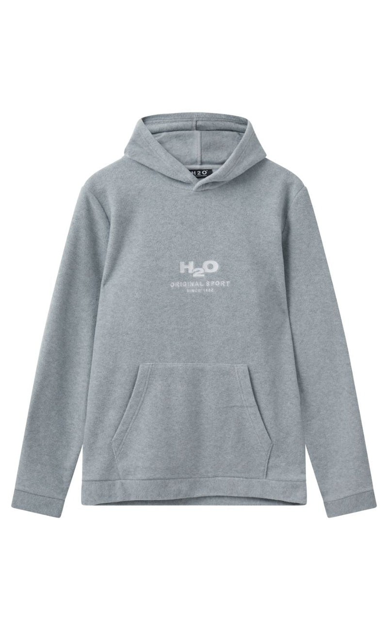 H2O Genser - Blåvand Fleece Hoodie - Grey Mel