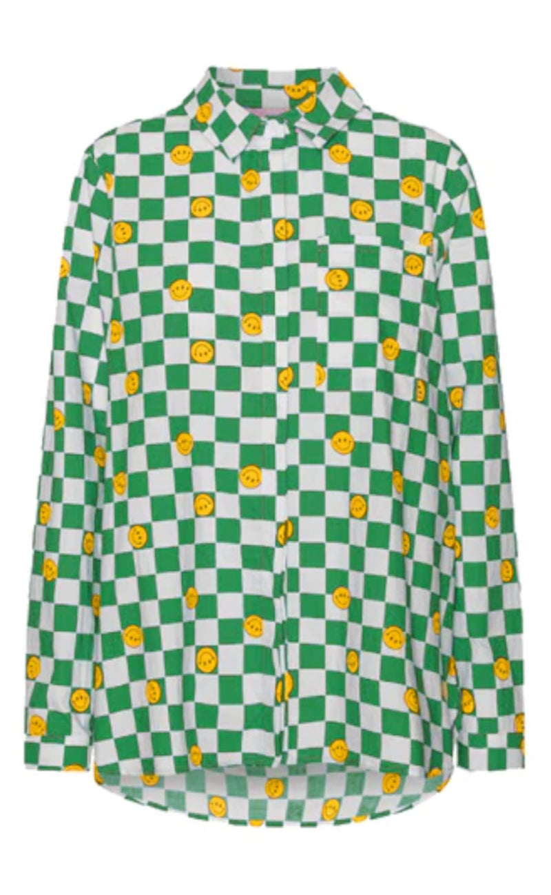 Hunkøn Skjorte - Smiley - Green