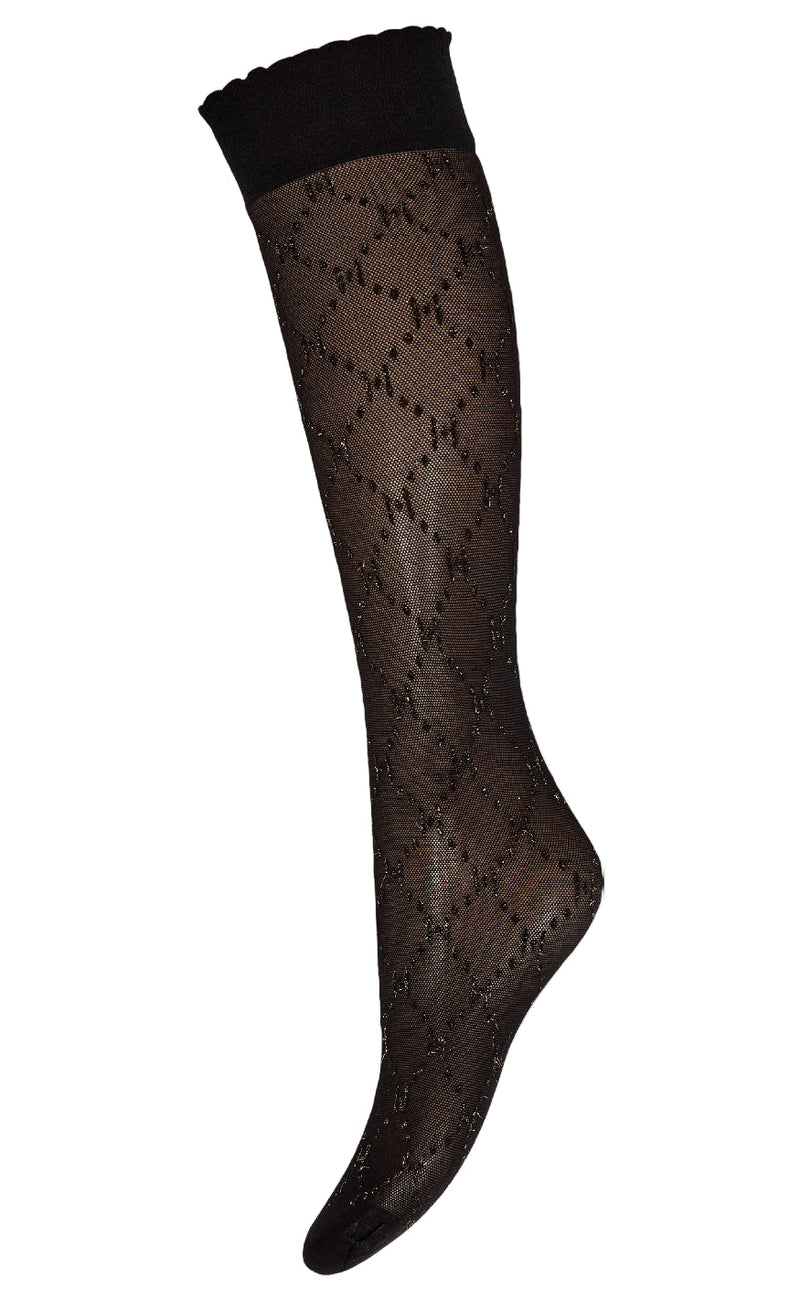 Hype The Detail Strømper - Knee High Logo - Golden Lurex