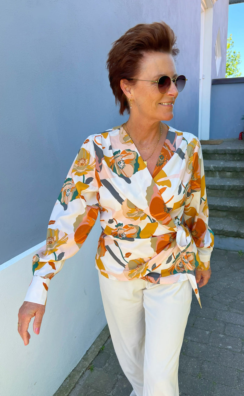 INA Copenhagen Bluse - Josse - White Big Flower