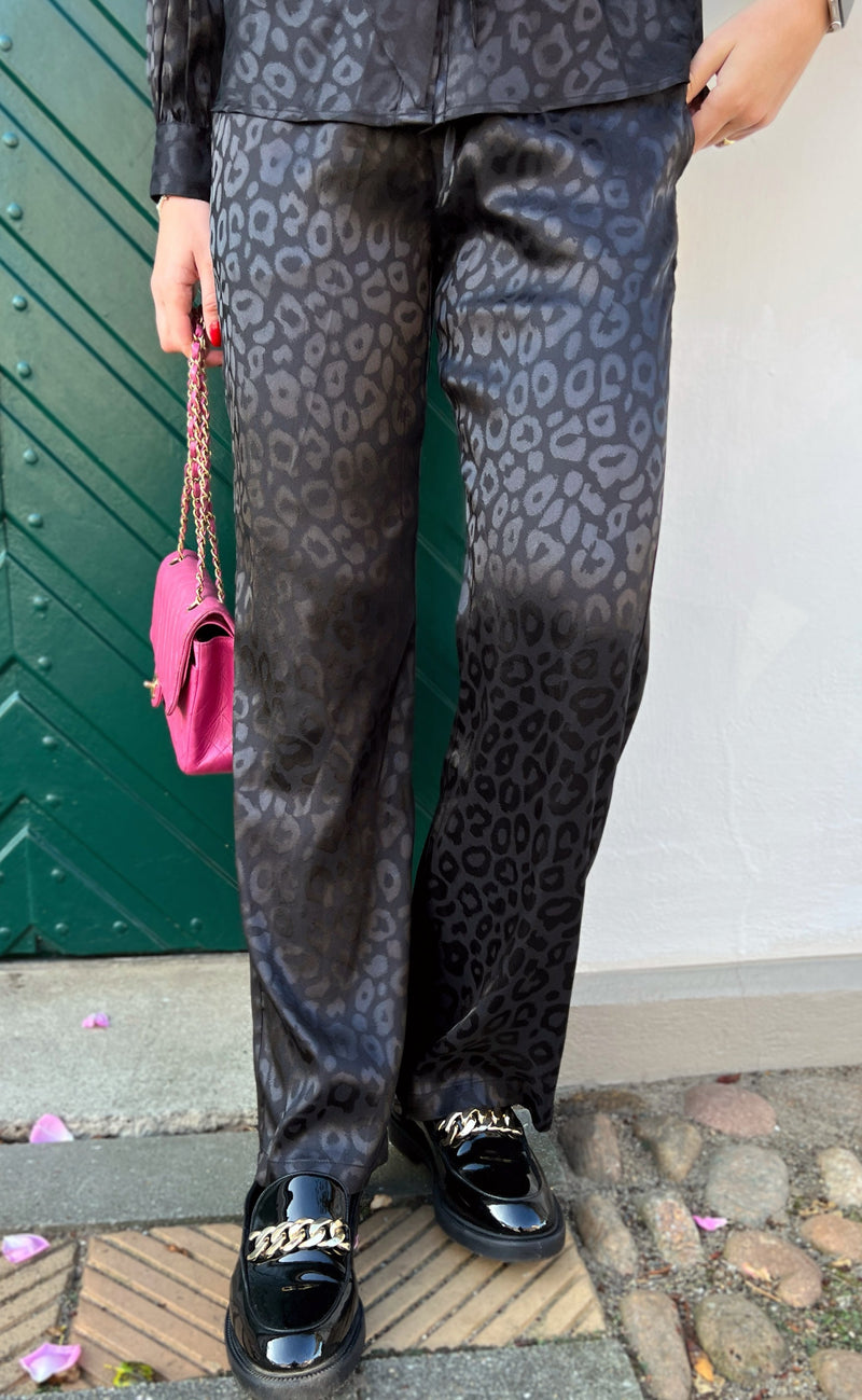 INA Copenhagen Bukser - Ida - Black Leopard