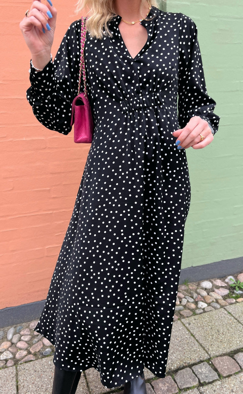 INA Copenhagen Kjole - Bella - Black W. Dots