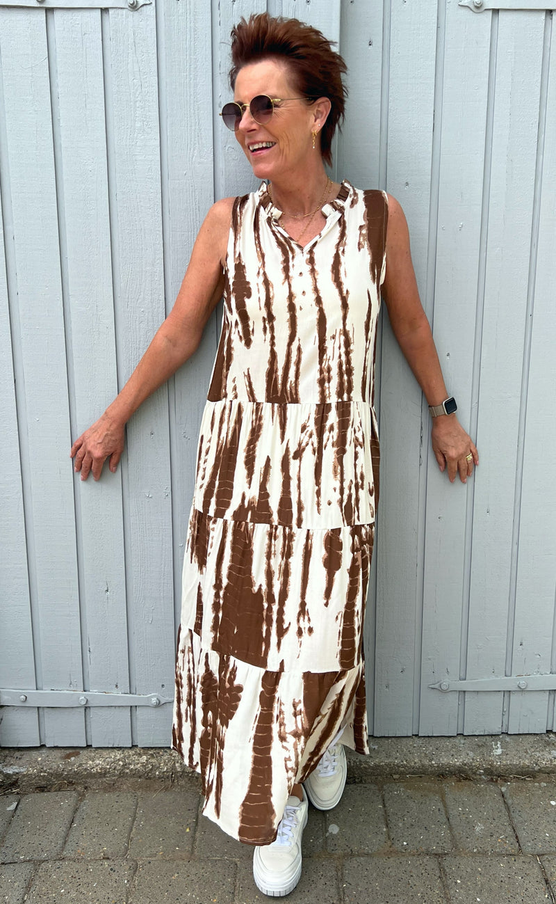 INA Copenhagen Kjole - Ella - Chocolate Tie Dye