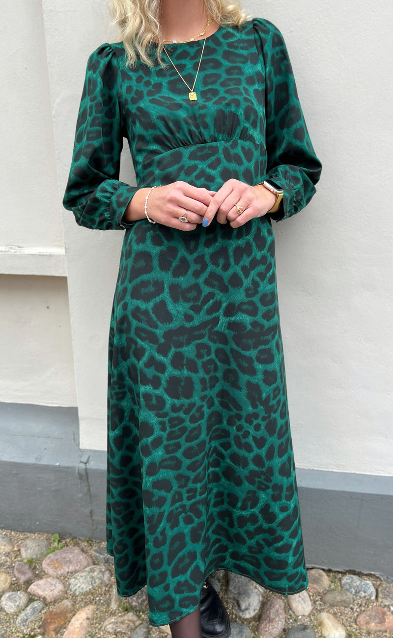 INA Copenhagen Kjole - Nova - Green Leopard