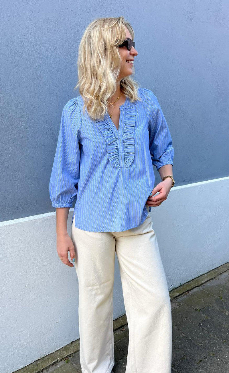 INA Copenhagen Skjorte - Katinka - Blue Striped
