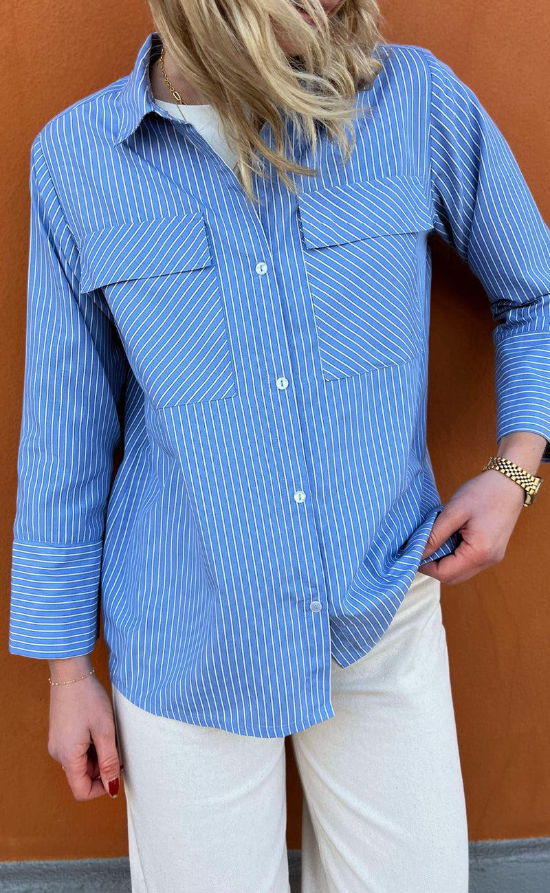 INA Copenhagen Skjorte - Lucy - Blue Striped