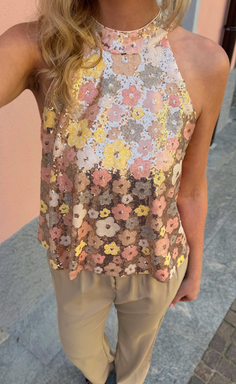 Say INA Copenhagen Topp - Ava - Summer Sequin Flowers