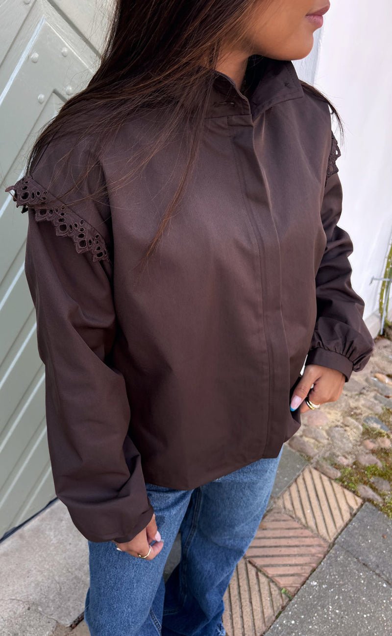 Say INA Copenhagen - Bella Bomber Jacket - Chocolate Brown
