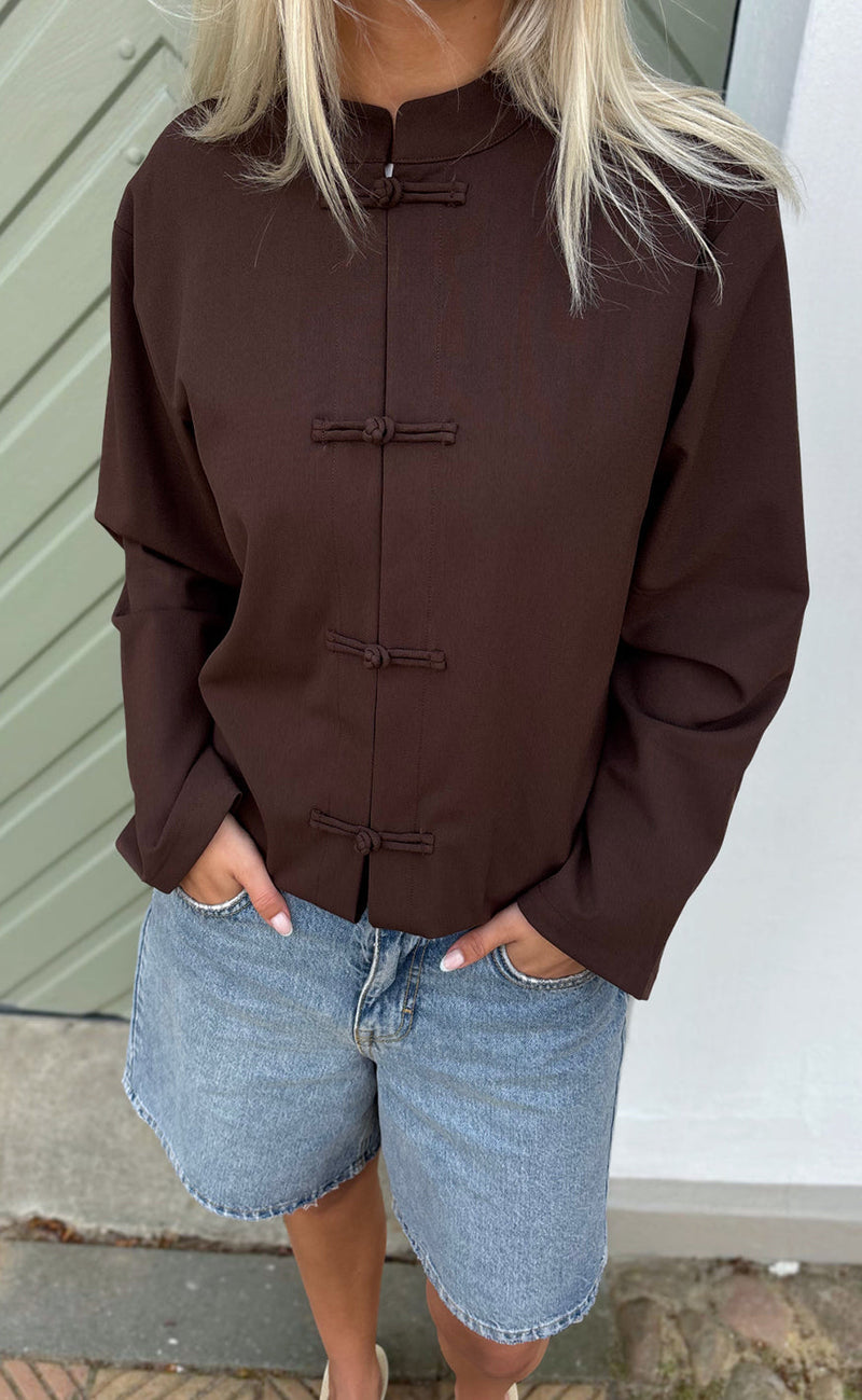 Say INA Copenhagen Blazer / Skjorte - Louise - Dark Brown