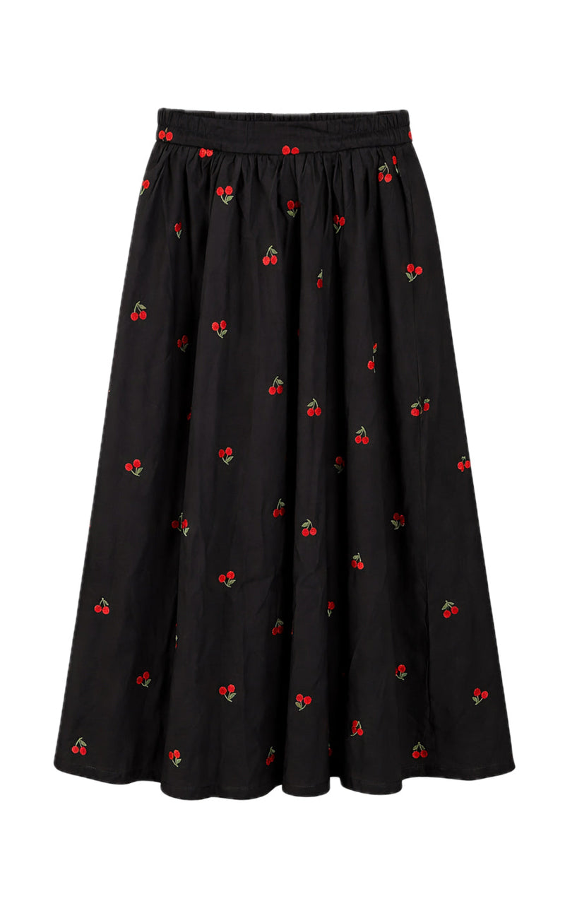 Say INA Copenhagen Skjørt - Lucia - Black W. Cherries