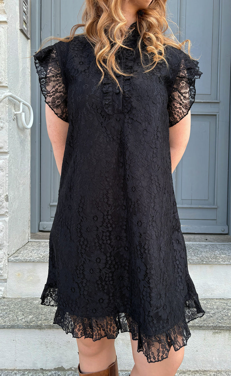 INA Copenhagen Kjole - Pia Lace Summer - Black
