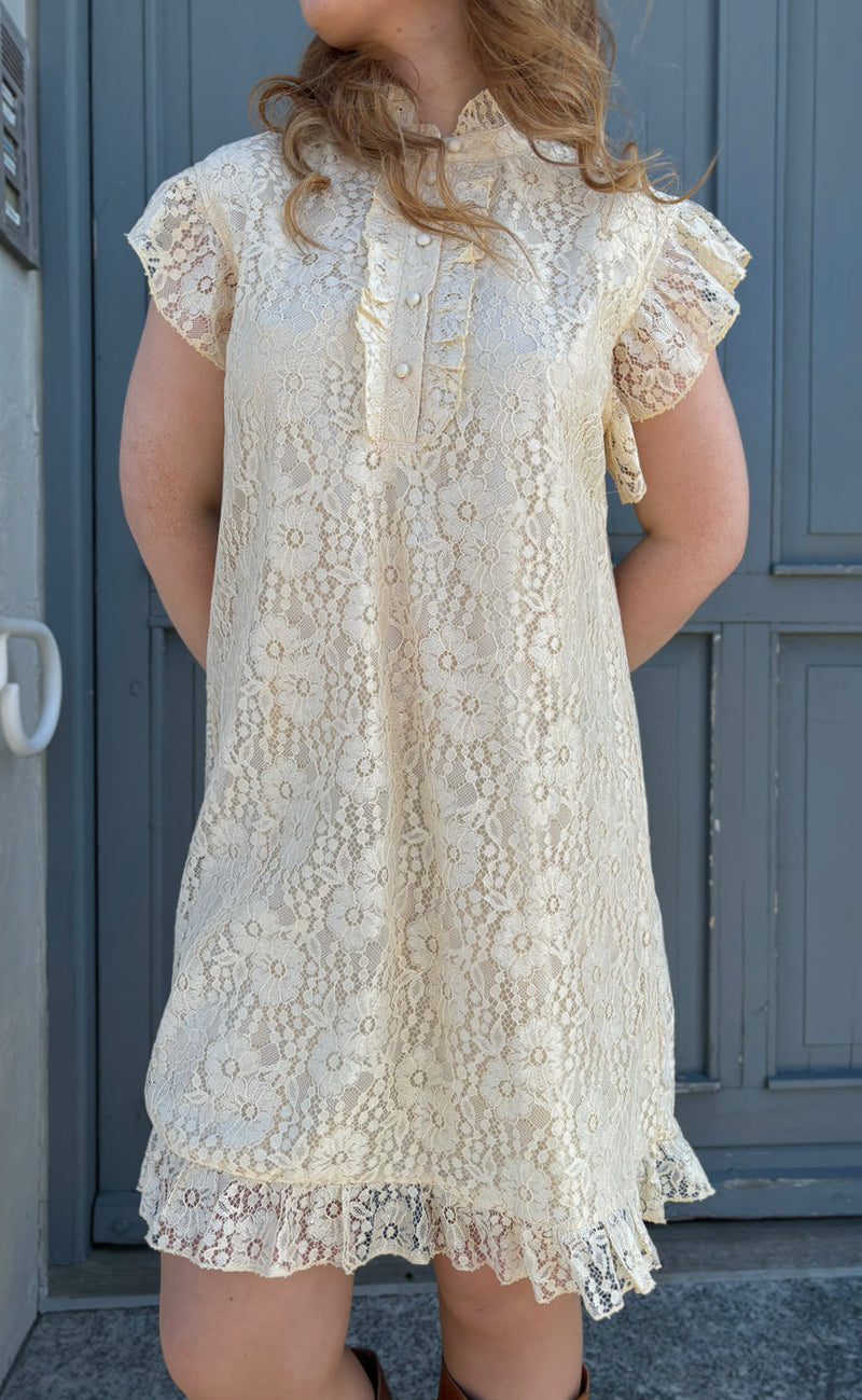 INA Copenhagen Kjole - Pia Lace Summer - Creme