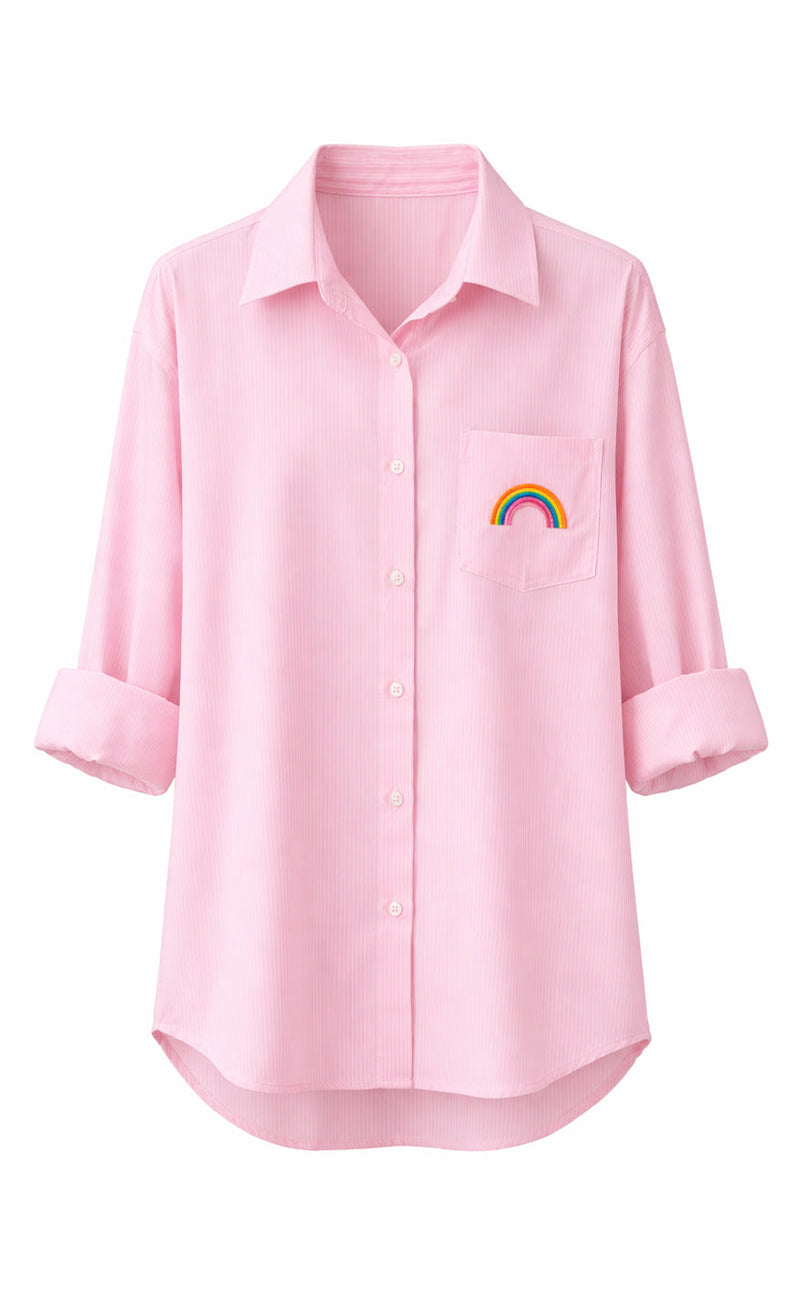 Say INA Copenhagen Skjorte - Good Vibes - Pink Striped