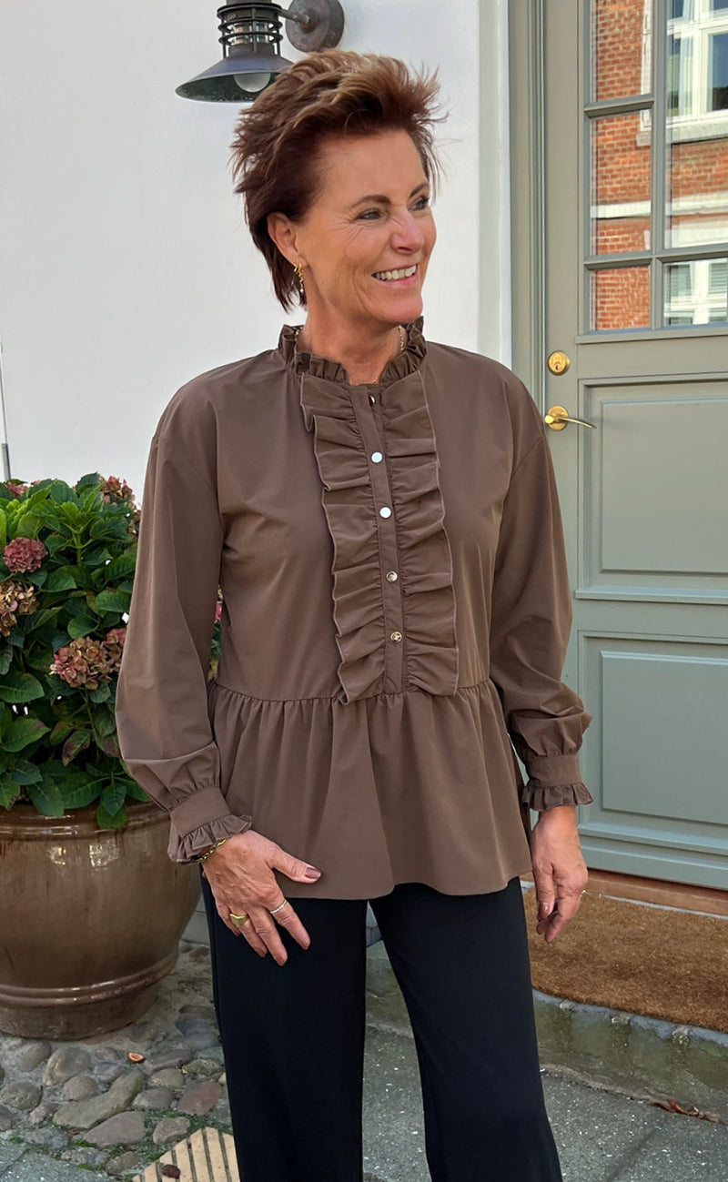 INA Copenhagen Bluse - Frida - Dark Brown