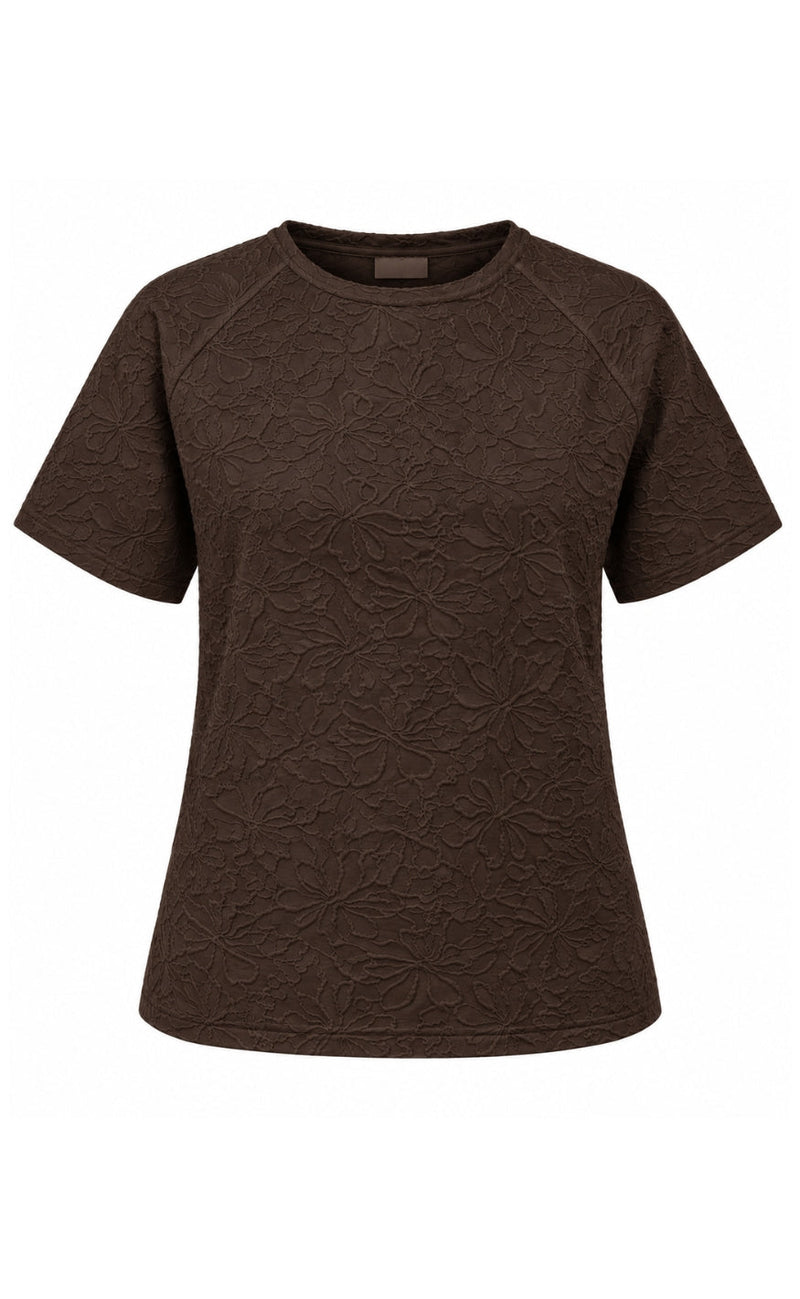 Say INA Copenhagen T-shirt - Honey - Dark Brown Flowers