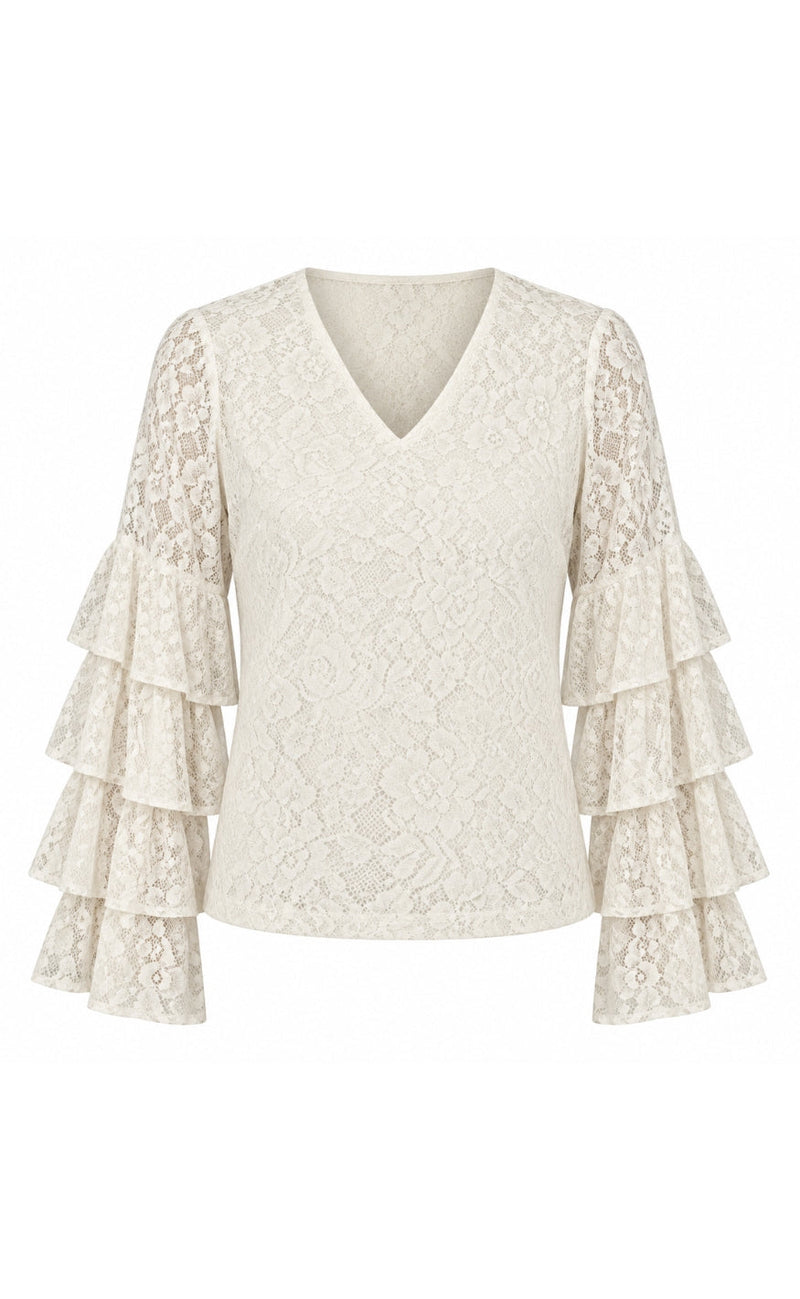 Say INA Copenhagen Bluse - Bellis - White Lace
