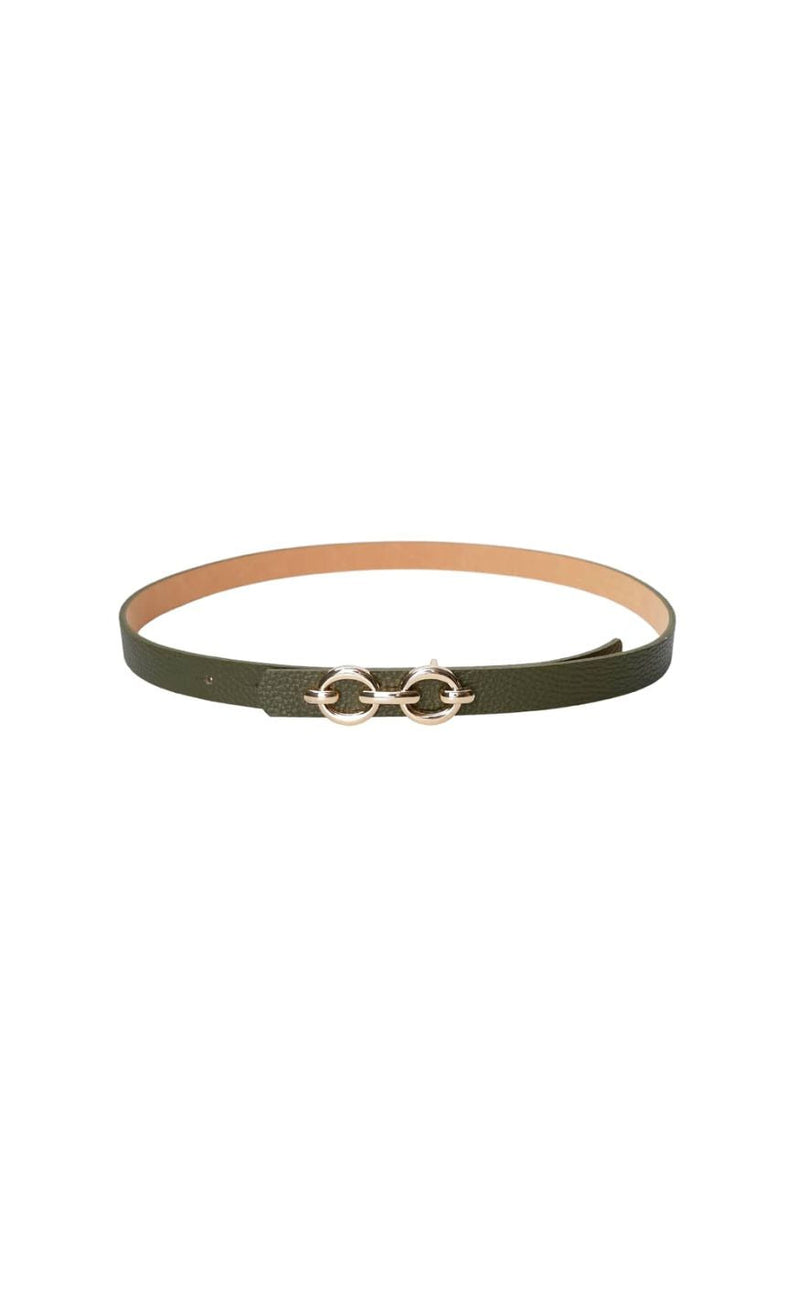 Black Colour Belte - Lotus - Olive Dust