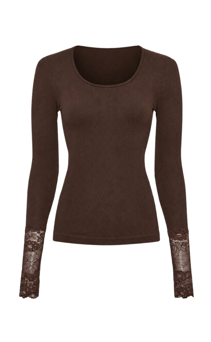 Tim & Simonsen Bluse - Mary Costina Lace - Cioccolato