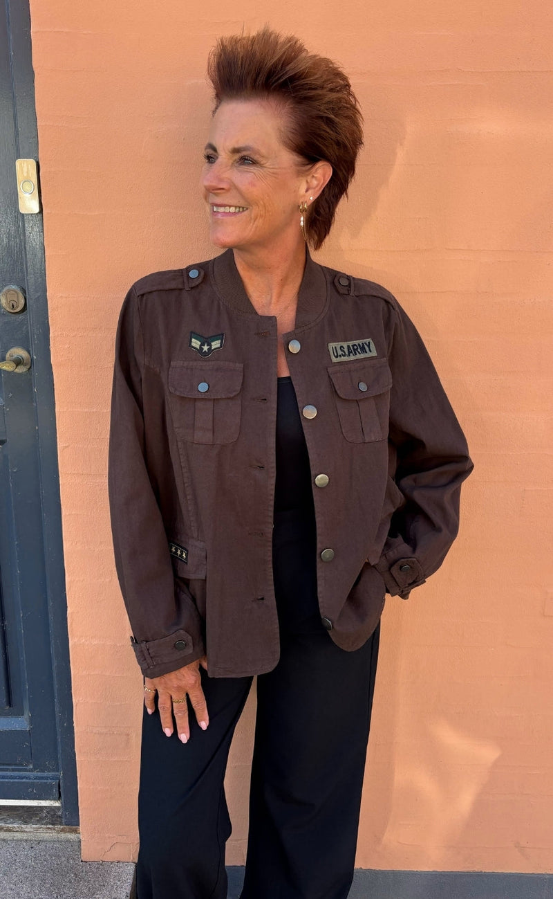 Say INA Copenhagen Jakke - US Army - Dark Brown