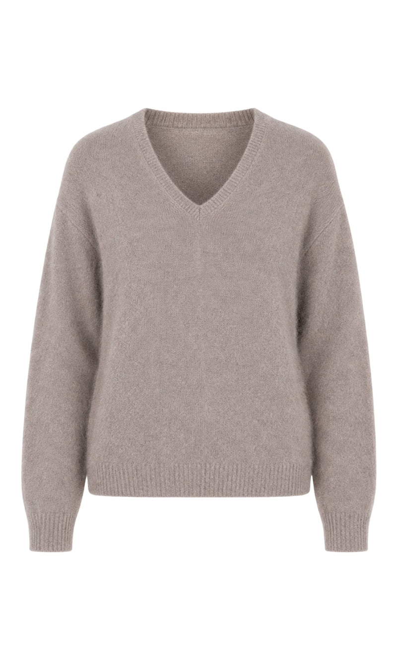 Say INA Copenhagen Genser - Riley V-Neck - Latte
