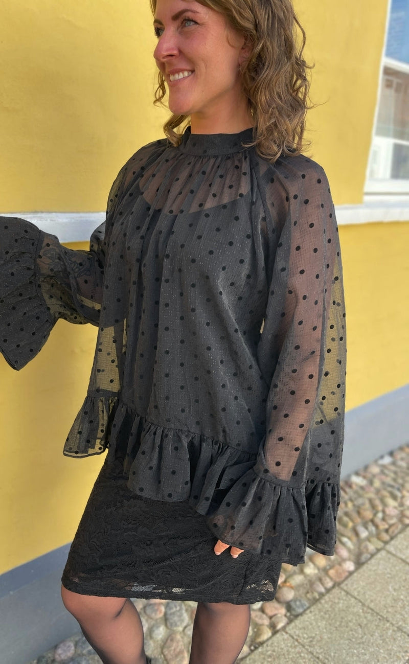 Say INA Copenhagen Bluse - Aria - Black w. Black Dots