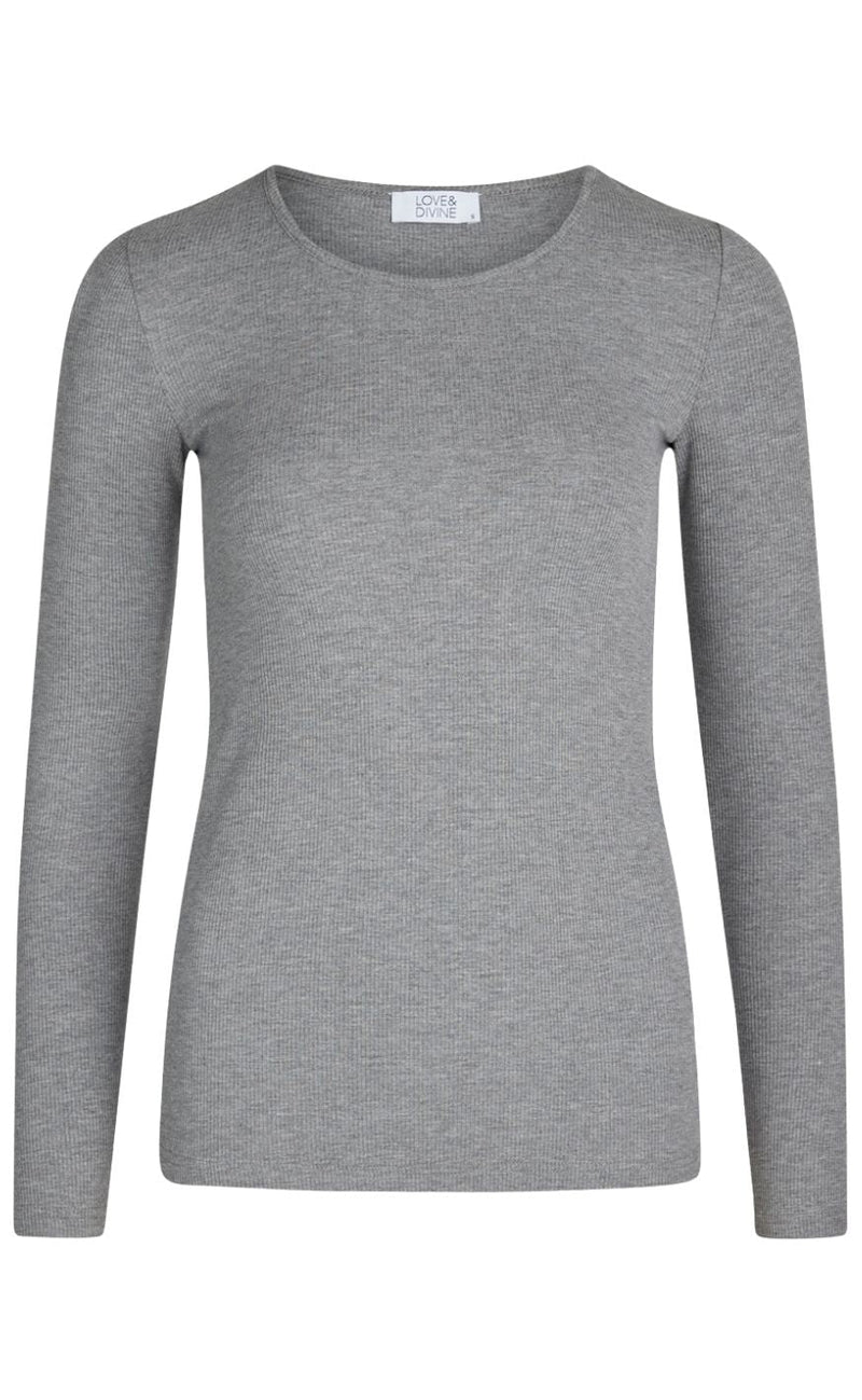 Love & Divine Bluse - Love660-11 - Grey Mel.