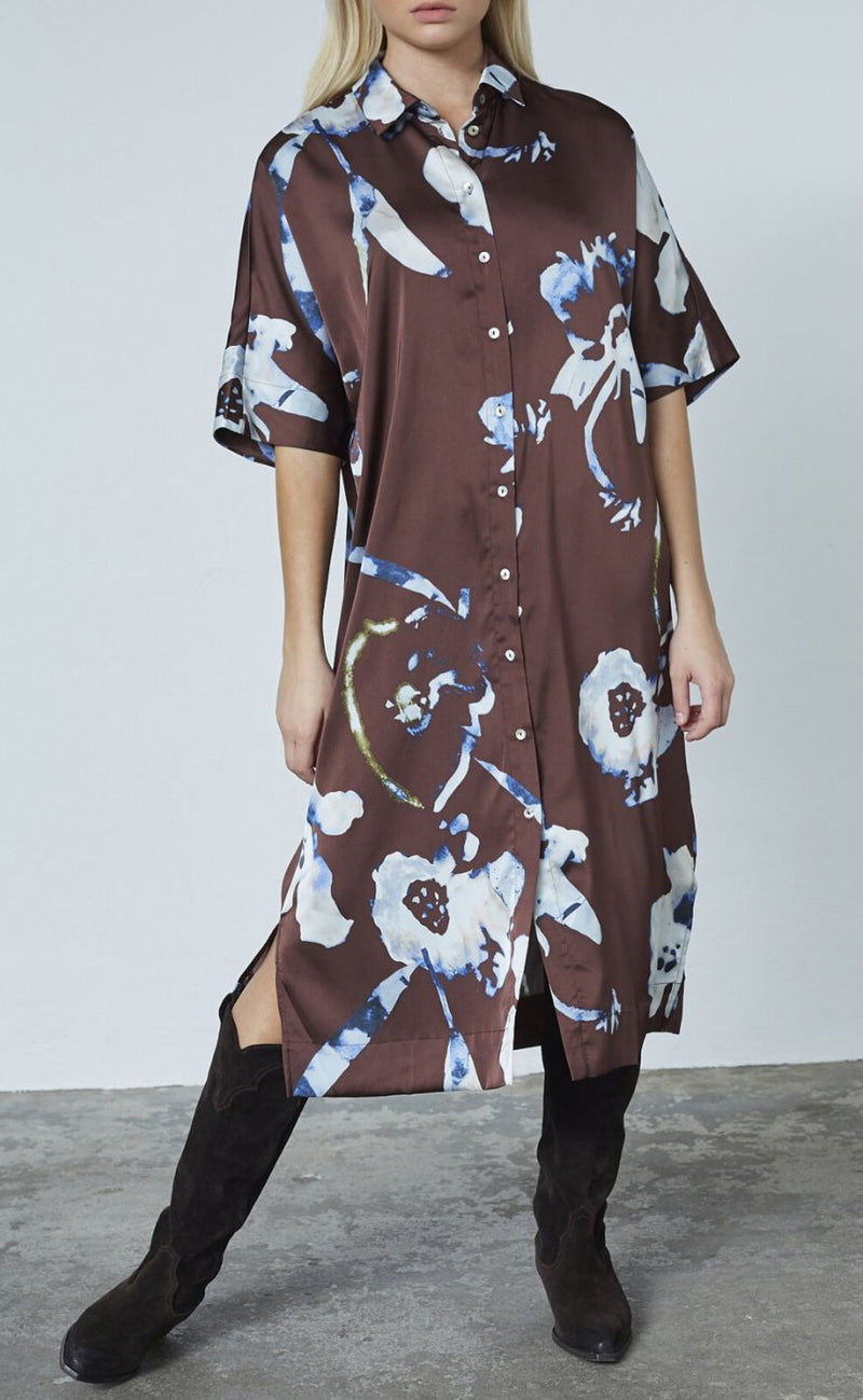 Love & Divine Kjole - Love1397-1 - Choco/Blue