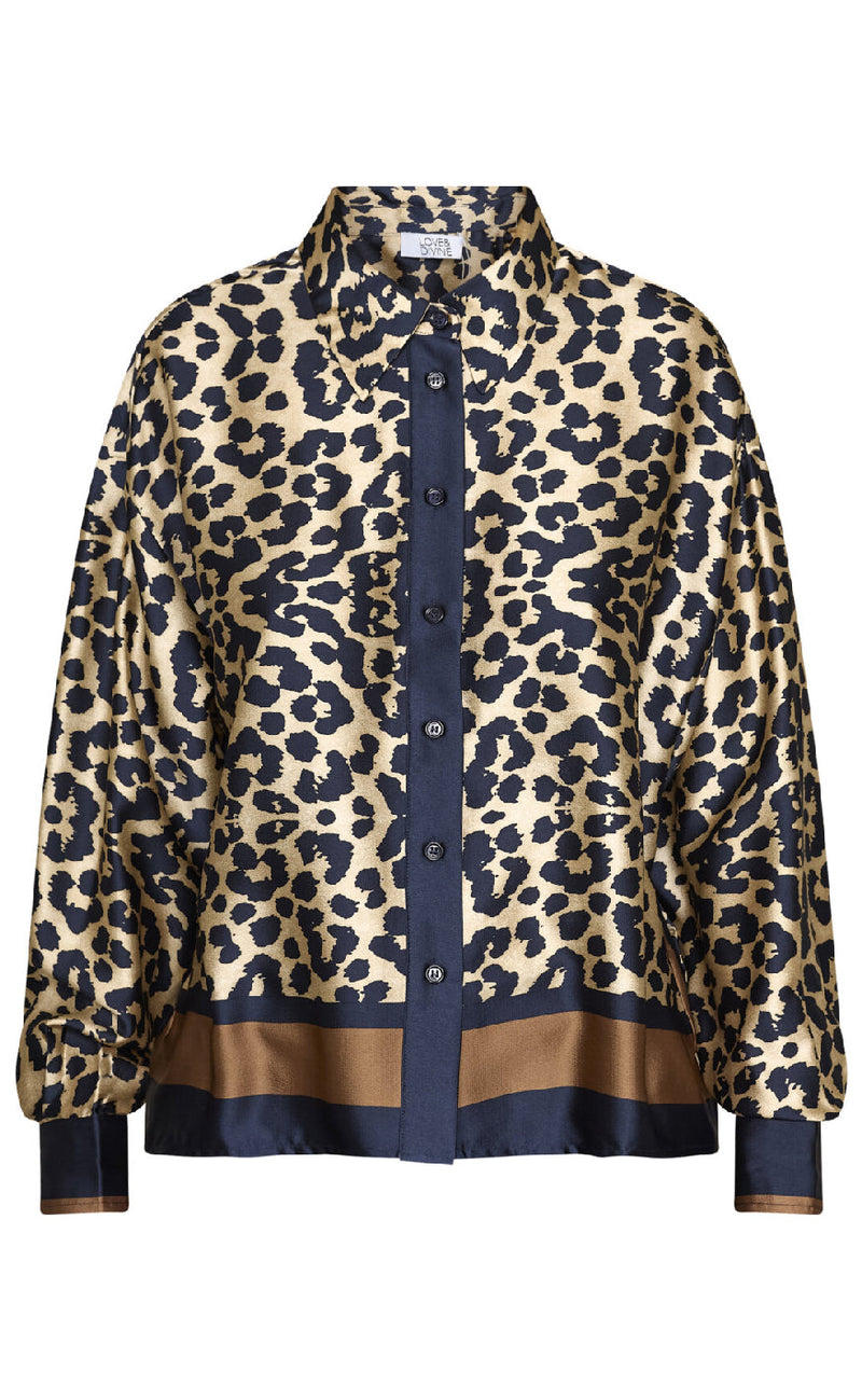 Love & Divine Skjorte - Love1393 - Navy Leo