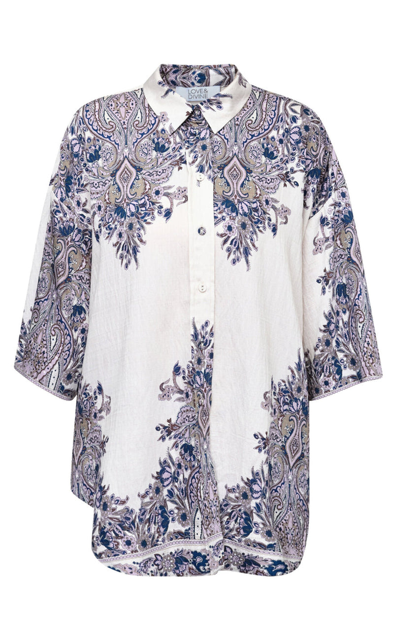 Love & Divine Skjorte - Love971-17 - Champagne Paisley