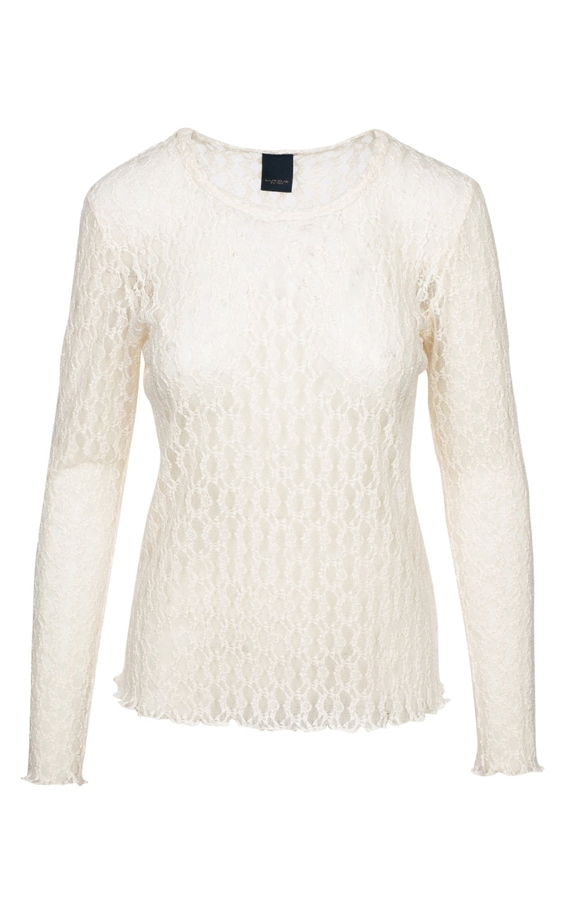 Luxzuz T-shirt - Sigba Lace - Coconut Milk