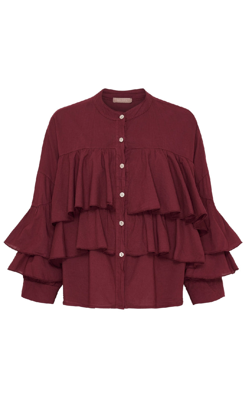 Marta Du Chateau Bluse - Debbie - Bordeaux