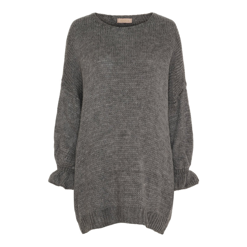 Marta Du Chateau Kjole - Floriane Knit - Medium Grey m1006