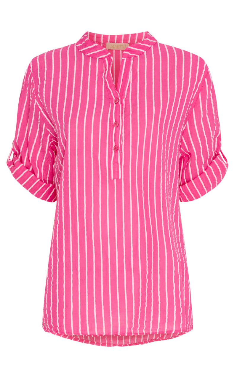 Marta Du Chateau Skjorte - 226 - Fuxia Stripe