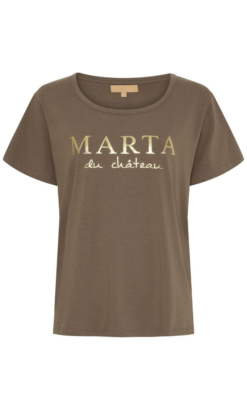 Marta Du Chateau T-shirts - Jeanette - Fango