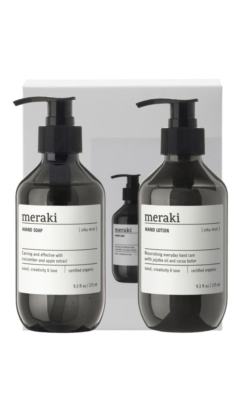 Meraki Gaveæske - Håndsæbe og håndcreme ''Simple Handcare'' 2x275 ml - Silky Mist