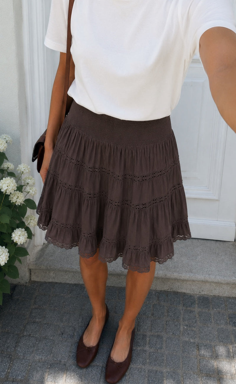 Say INA Copenhagen Skjørt - Carla - Dark Brown