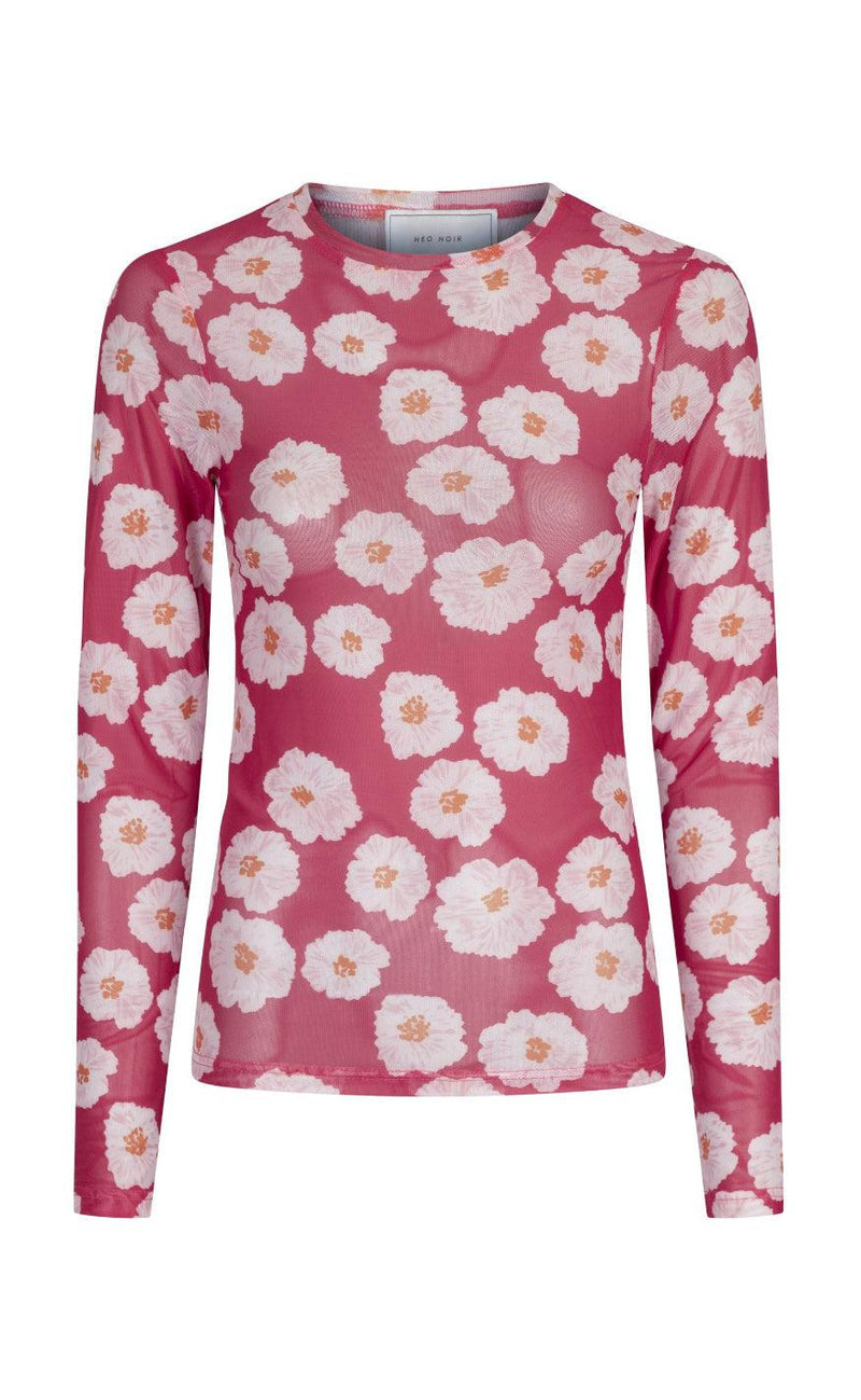 Neo Noir Blouse - Ella Poppy Mesh - Pink